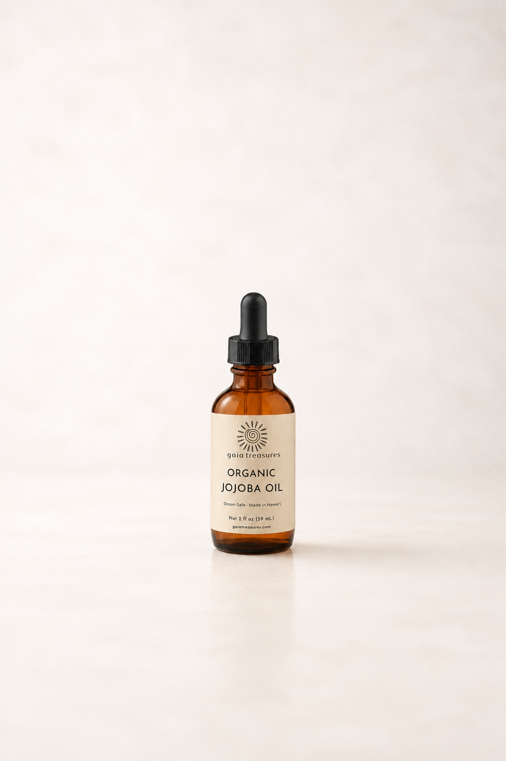 Organic Jojoba Oil in amber glass