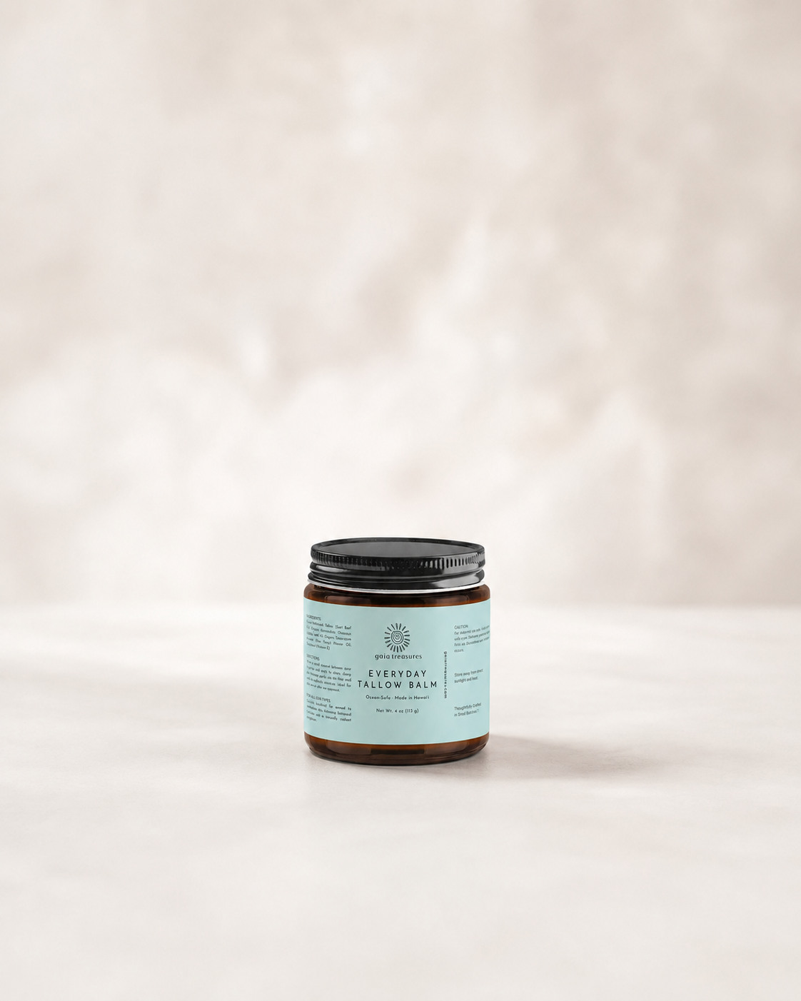 Everyday Tallow Balm in amber glass
